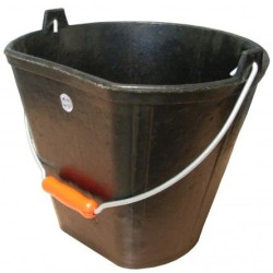 Seau caoutchouc coté plat 17L