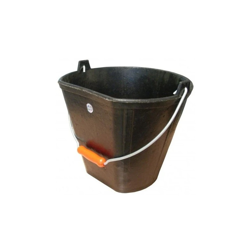 Seau caoutchouc coté plat 17L