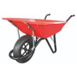 Brouette tous travaux rouge gonflable 100L