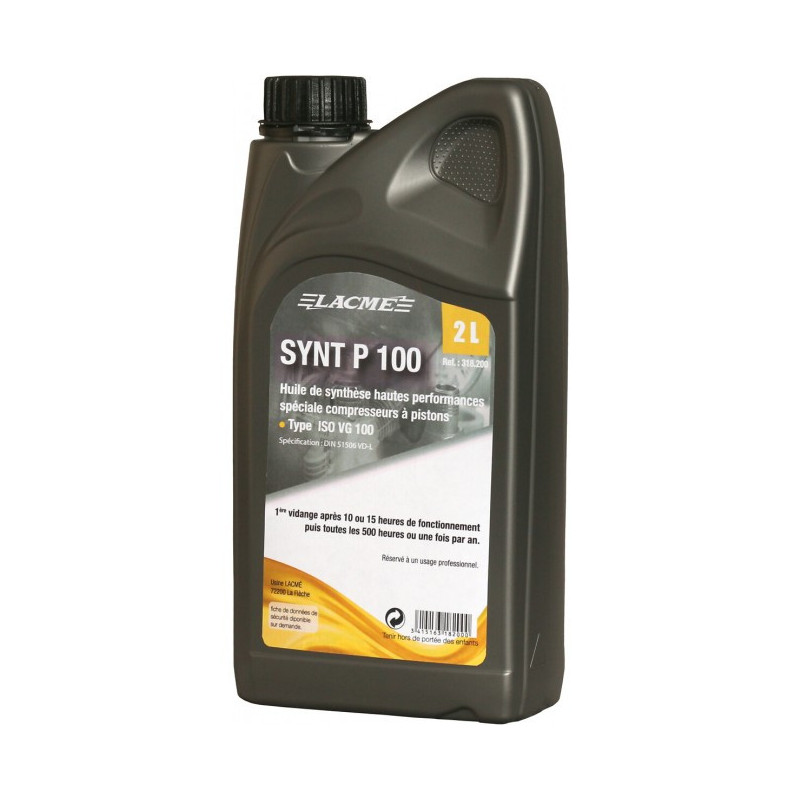 Huile synthétique 2L pour compresseur